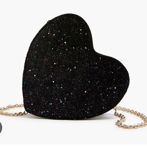 Crewcuts Sparkly Black Heart Bag